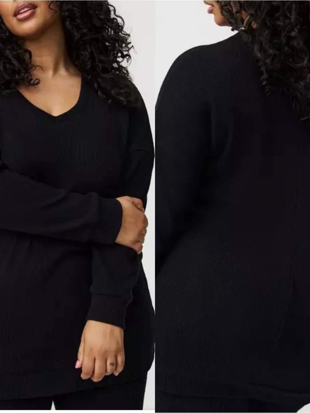 NWT Torrid black rib lounge tunic size 0X